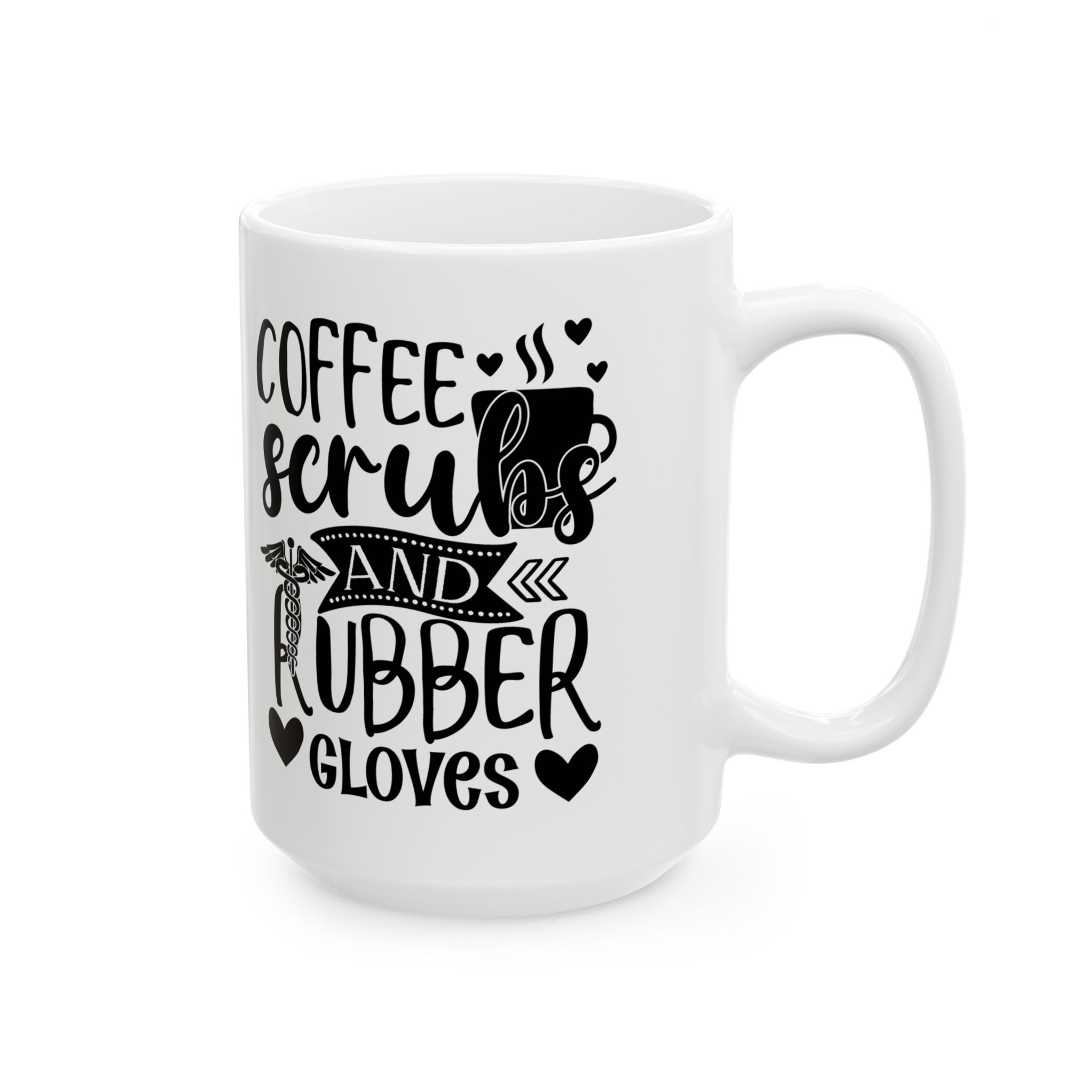 Coffee Scrubs and Rubber Gloves – Medical Coffee Mug – 11oz/15oz Ceramic Mug - Image 6