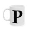 4991490991269772080_2048.jpeg Letter P Monogram Mug – Initial Alphabet Coffee Mug – 11oz/15oz Ceramic Mug