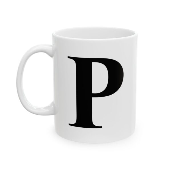 4991490991269772080_2048.jpeg Letter P Monogram Mug – Initial Alphabet Coffee Mug – 11oz/15oz Ceramic Mug