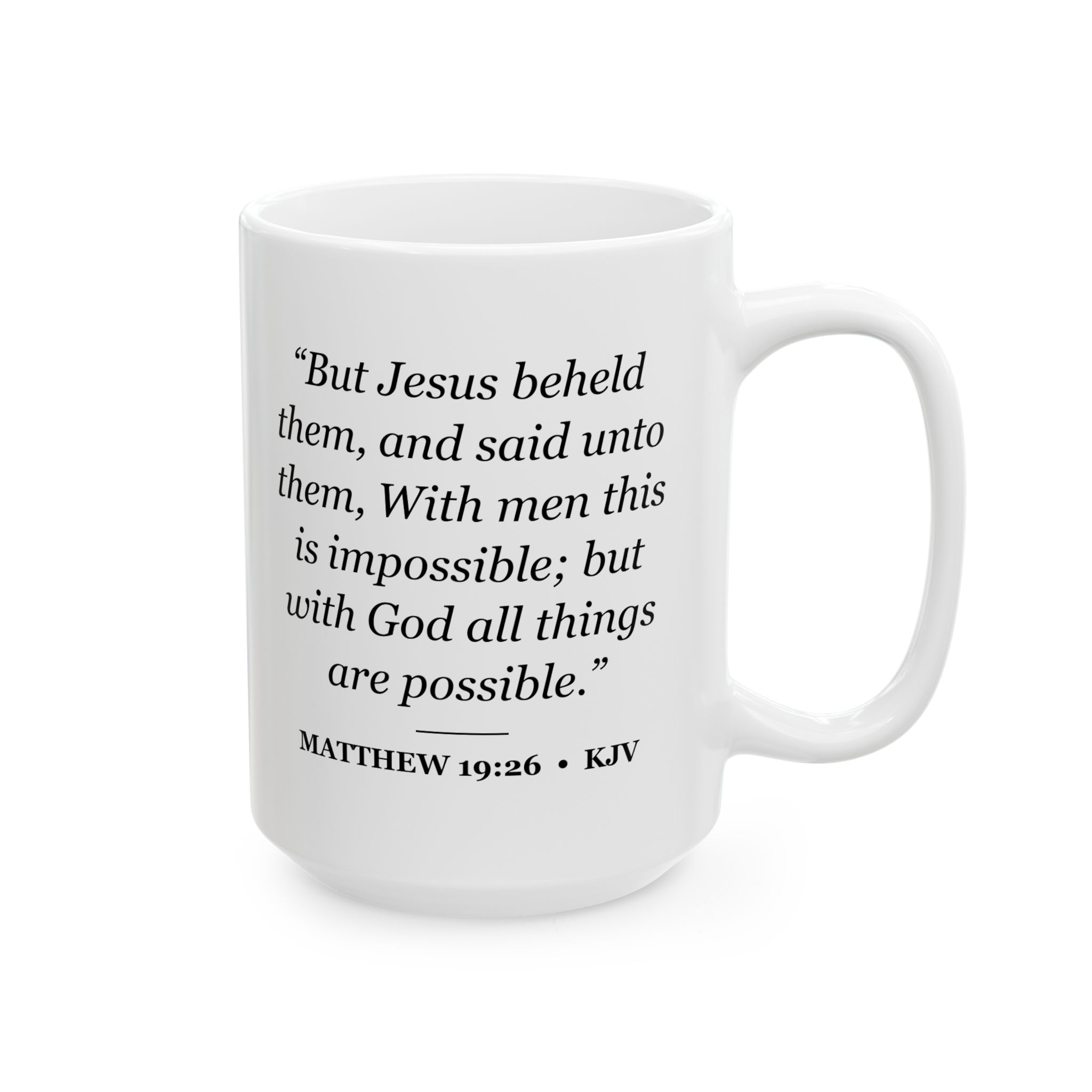 Matthew 19:26 Bible Verse Mug – KJV Scripture Coffee Mug – 11oz/15oz Ceramic Mug - Image 8