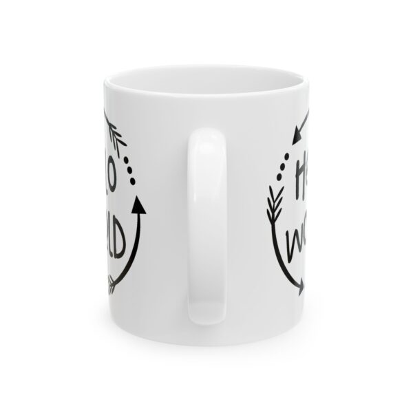 5032402200382033105_2048.jpeg Hello World Arrow Circle Mug – Funny Gift Coffee Mug – 11oz/15oz Ceramic Mug