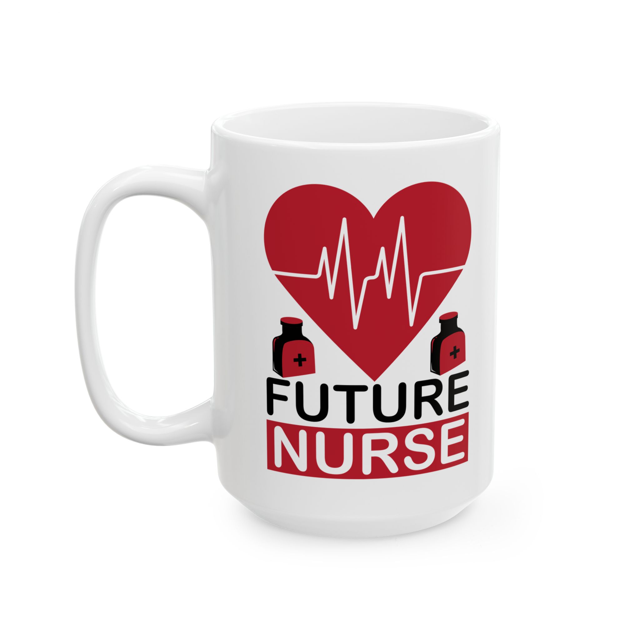 Future Nurse – Medical Coffee Mug – 11oz/15oz Ceramic Mug - Image 8