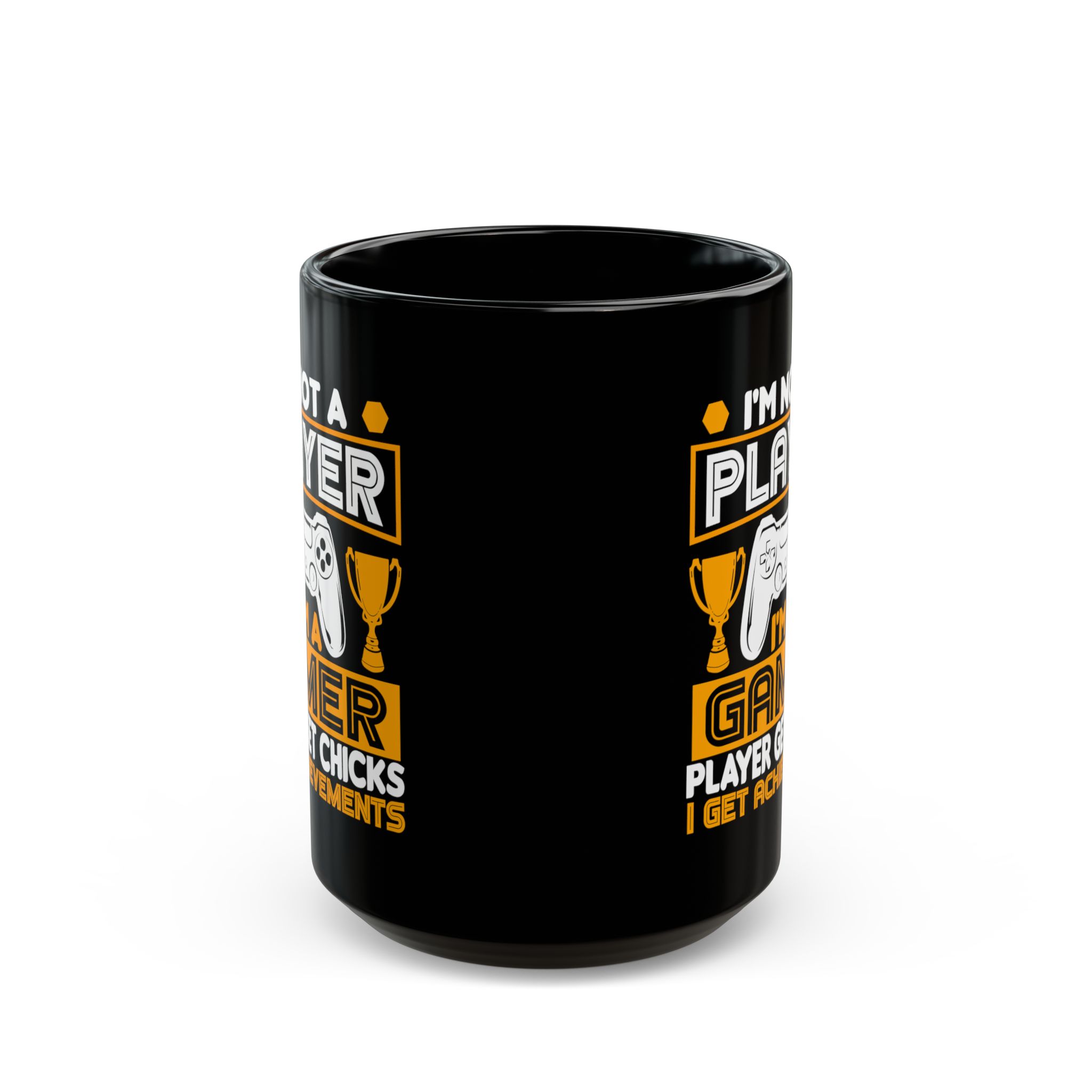I’m Not A Player I’m A Gamer Black Mug – Funny Gamer Coffee Mug – 11oz/15oz Ceramic Mug - Image 5