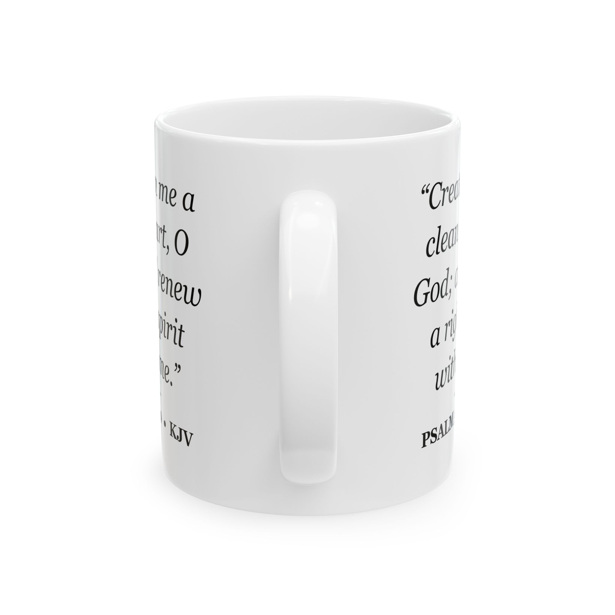 Psalm 51:10 Bible Verse Mug – KJV Scripture Coffee Mug – 11oz/15oz Ceramic Mug - Image 3