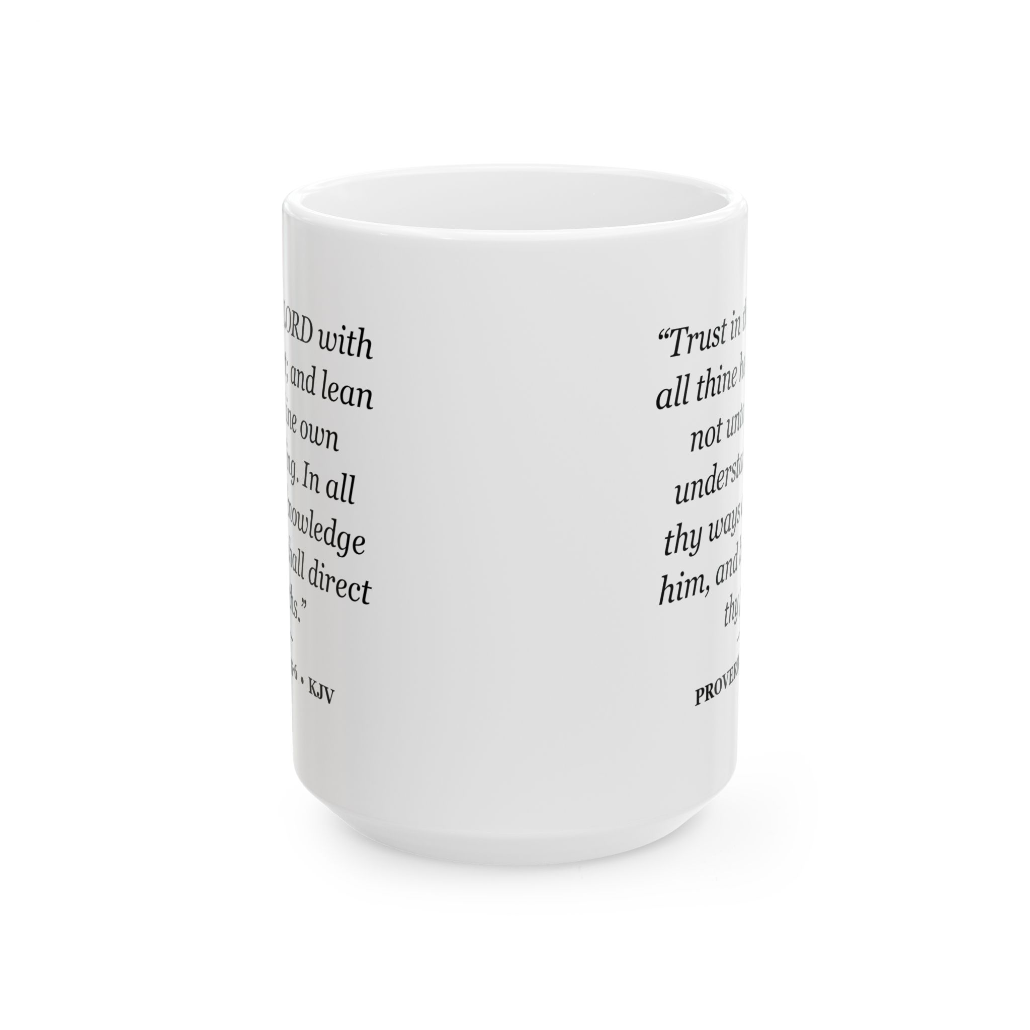 Proverbs 3:5-6 Bible Verse Mug – KJV Scripture Coffee Mug – 11oz/15oz Ceramic Mug - Image 5