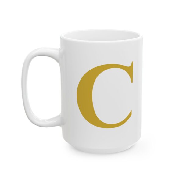 5347587072925057364_2048-1.jpeg Gold Letter C Monogram Mug – Gold Initial Alphabet Coffee Mug – 11oz/15oz Ceramic Mug
