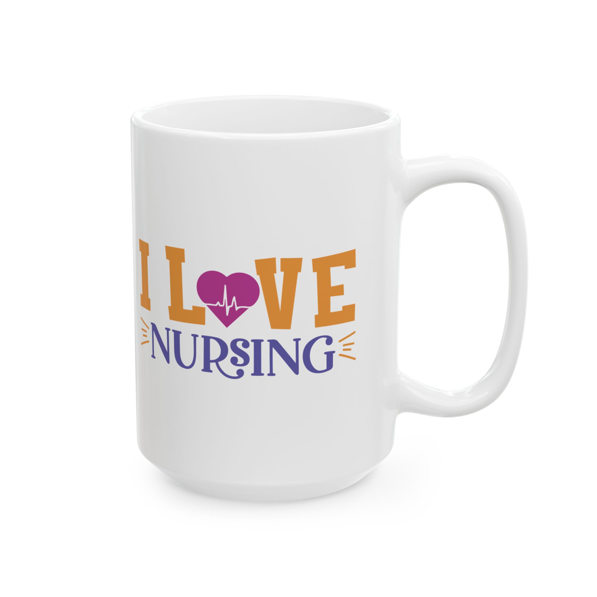I Love Nursing – Medical Coffee Mug – 11oz/15oz Ceramic Mug - Image 6