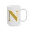 5391530604283340861_2048-1.jpeg Gold Letter N Monogram Mug – Gold Initial Alphabet Coffee Mug – 11oz/15oz Ceramic Mug