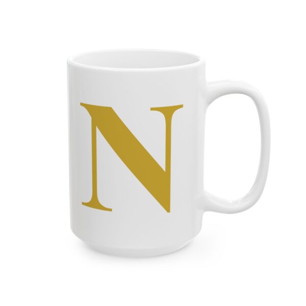 5391530604283340861_2048-1.jpeg Gold Letter N Monogram Mug – Gold Initial Alphabet Coffee Mug – 11oz/15oz Ceramic Mug