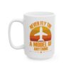 Never Fly the Plane Model of Anything Sunset Pilot Mug – Aviation Gift Coffee Mug – 11oz/15oz Ceramic Mug
