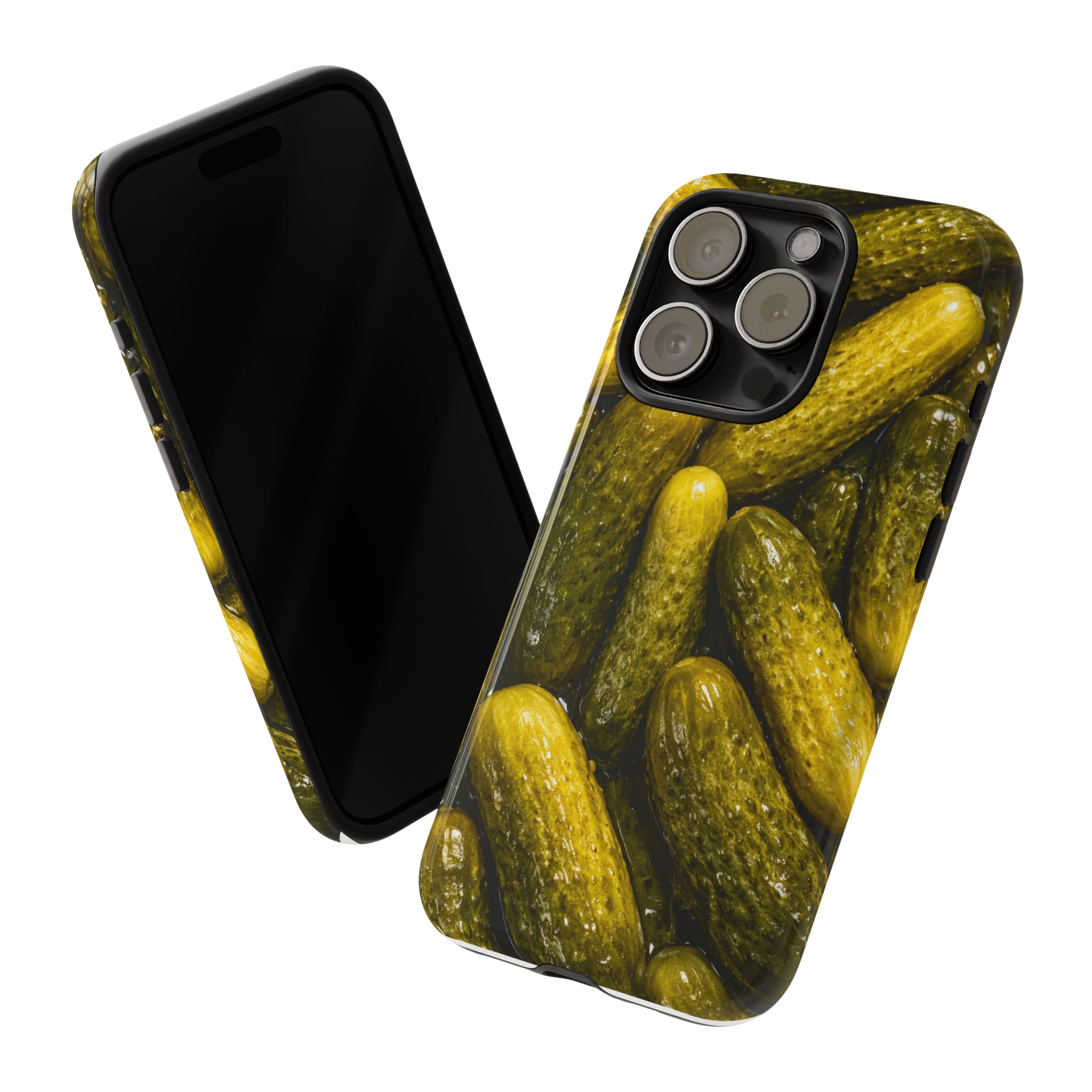 Pickle Pattern iPhone Case — Novelty Pickles Design Protective Case - Image 88
