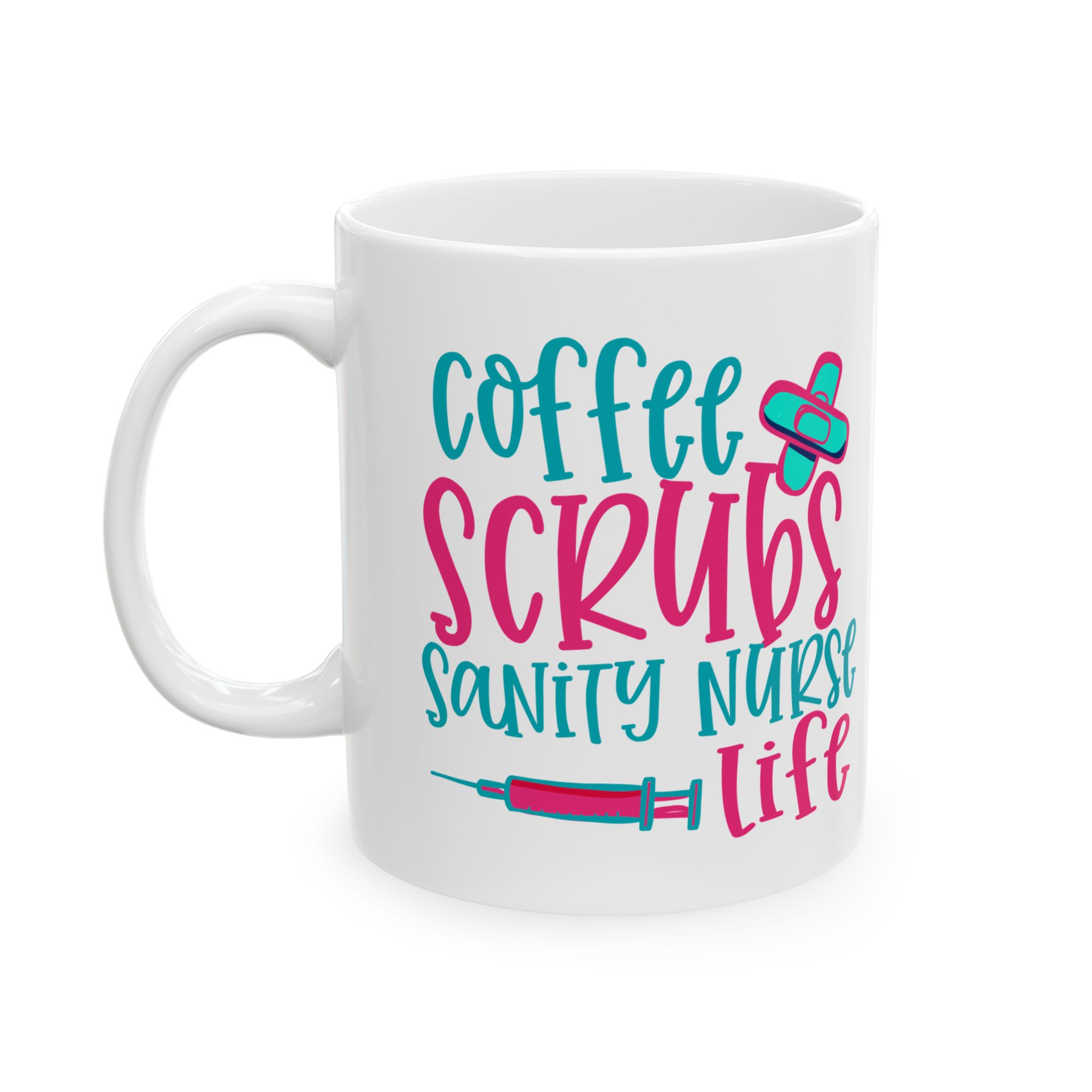 Coffee Scrubs Sanity Nurse Life – Medical Coffee Mug – 11oz/15oz Ceramic Mug - Image 3