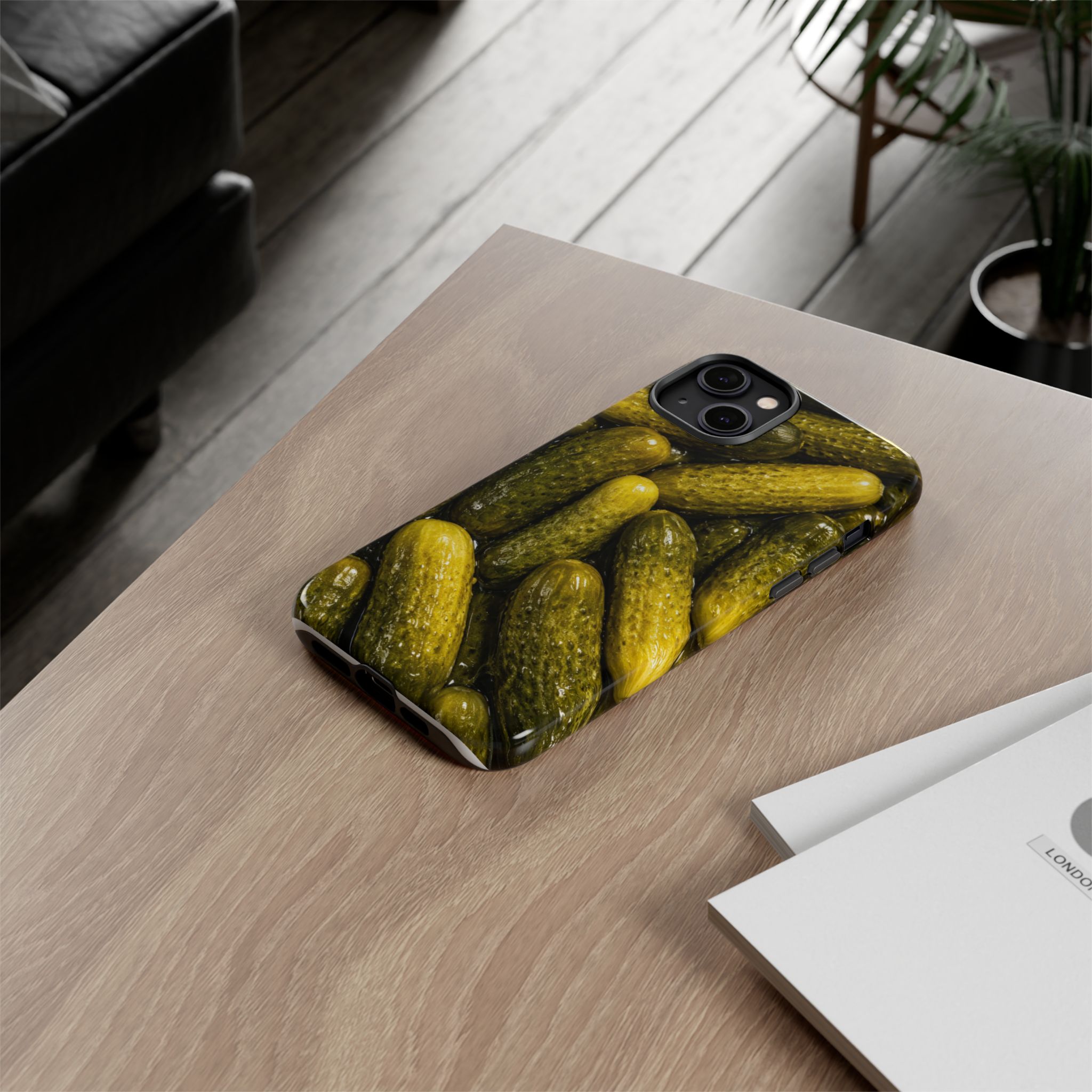 Pickle Pattern iPhone Case — Novelty Pickles Design Protective Case - Image 62