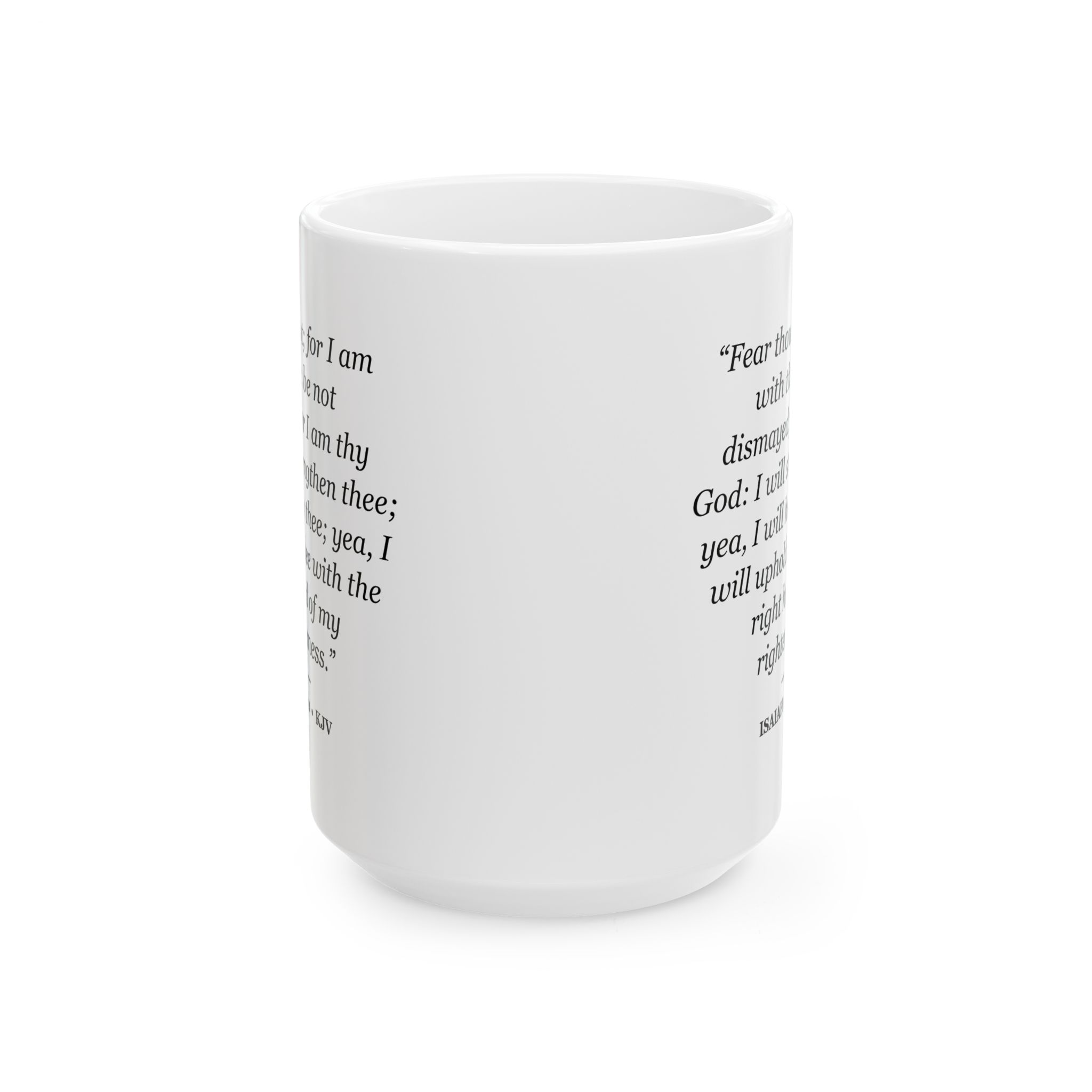 Isaiah 41:10 Bible Verse Mug – KJV Scripture Coffee Mug – 11oz/15oz Ceramic Mug - Image 5