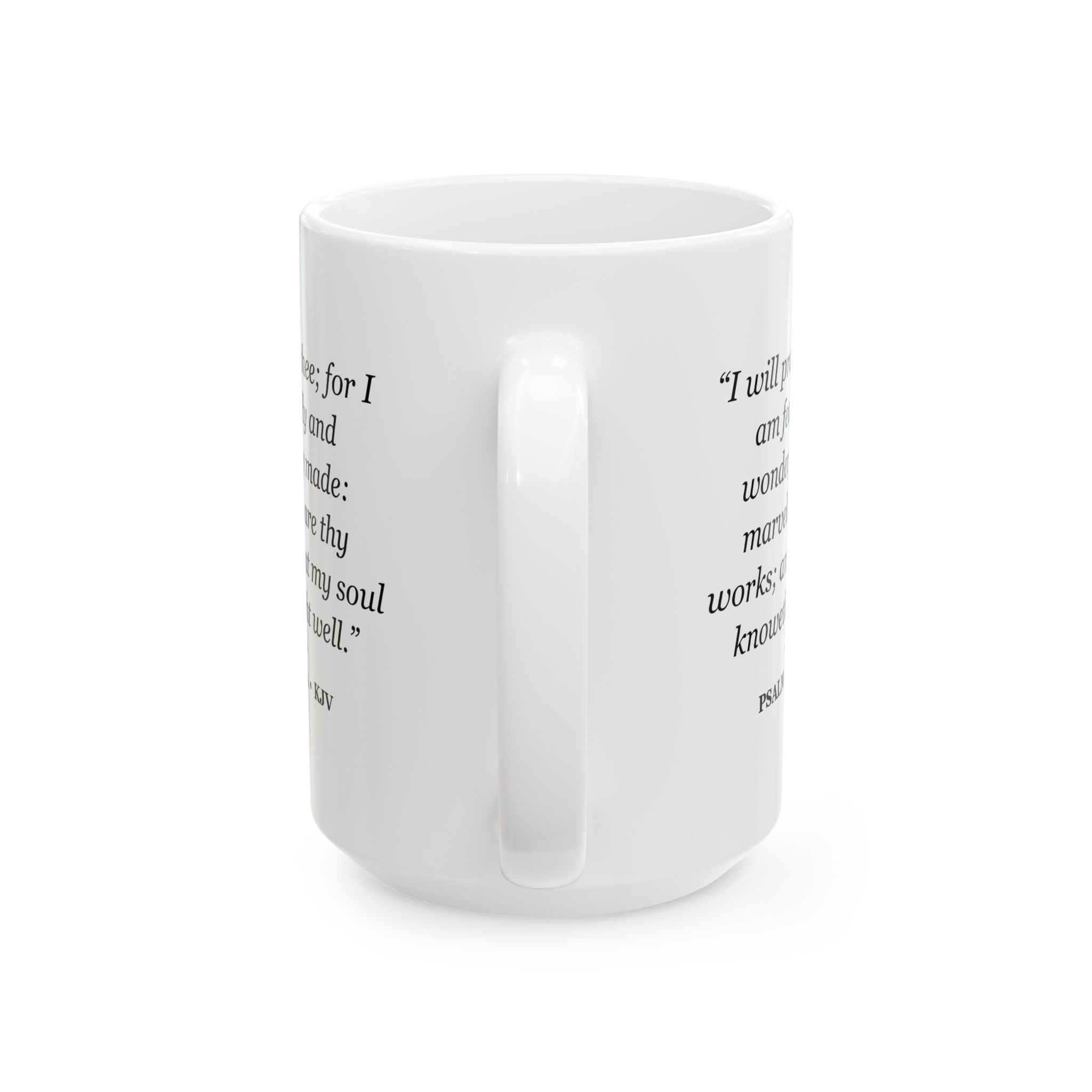 Psalm 139:14 Bible Verse Mug – KJV Scripture Coffee Mug – 11oz/15oz Ceramic Mug - Image 6