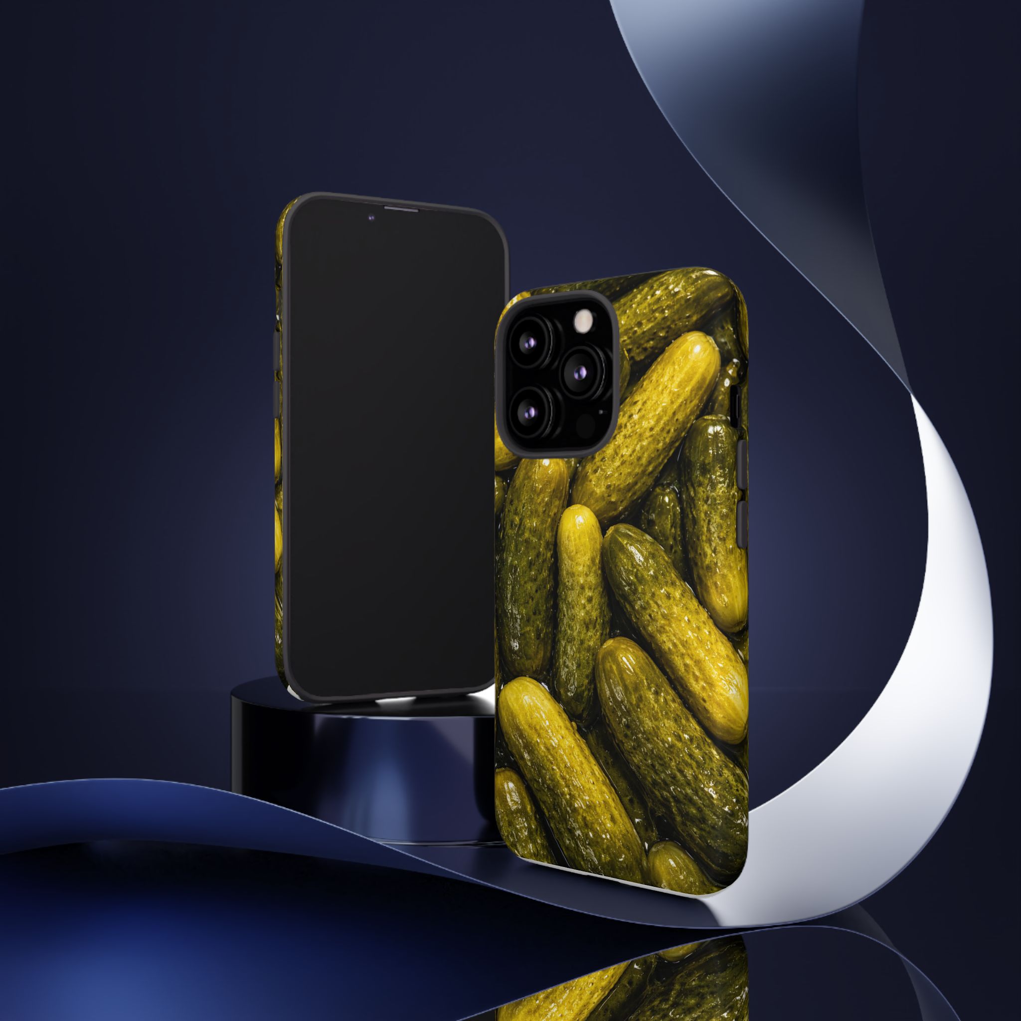 Pickle Pattern iPhone Case — Novelty Pickles Design Protective Case - Image 38