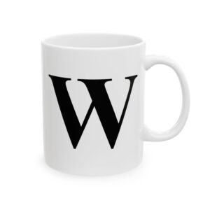 5803633864932205133_2048-1.jpeg Letter W Monogram Mug – Initial Alphabet Coffee Mug – 11oz/15oz Ceramic Mug