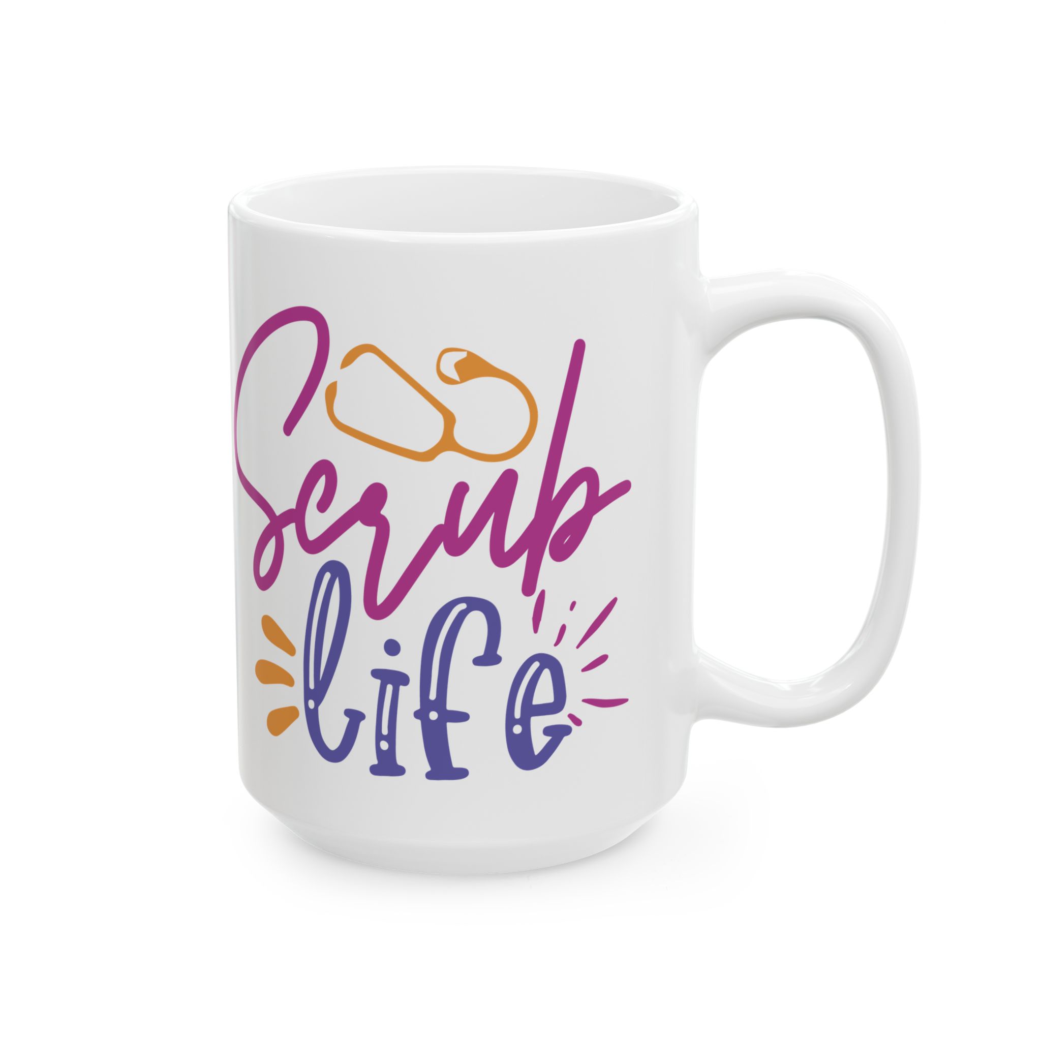 Scrub Life – Medical Coffee Mug – 11oz/15oz Ceramic Mug - Image 6