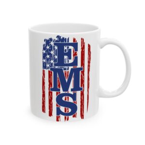 EMS US Flag – Medical Coffee Mug – 11oz/15oz Ceramic Mug