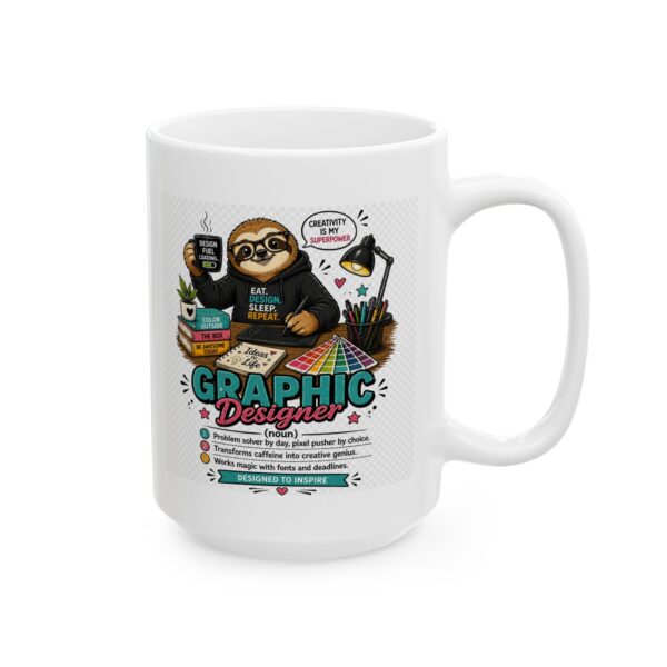 6070588414338390757_2048.jpeg Graphic Designer Noun Not Just a Job a Purpose Mug – Career Gift Coffee Mug – 11oz/15oz Ceramic Mug
