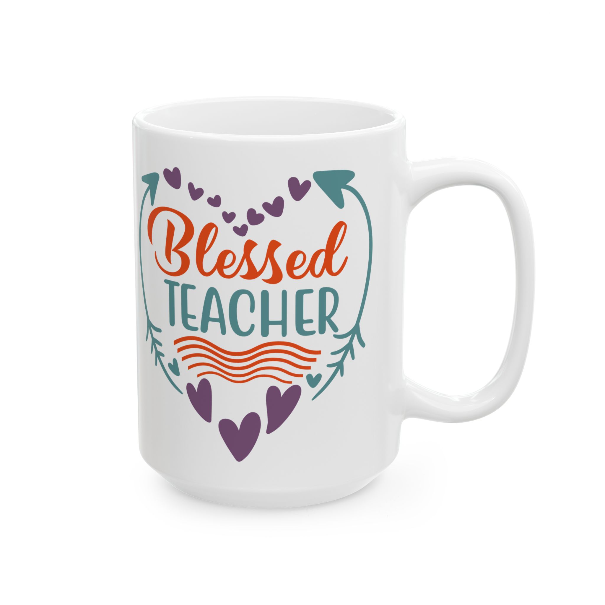 Teacher Appreciation Mug "Blessed Teacher" Ceramic Mug — Floral Arrow Design (11oz & 15oz) - Image 6