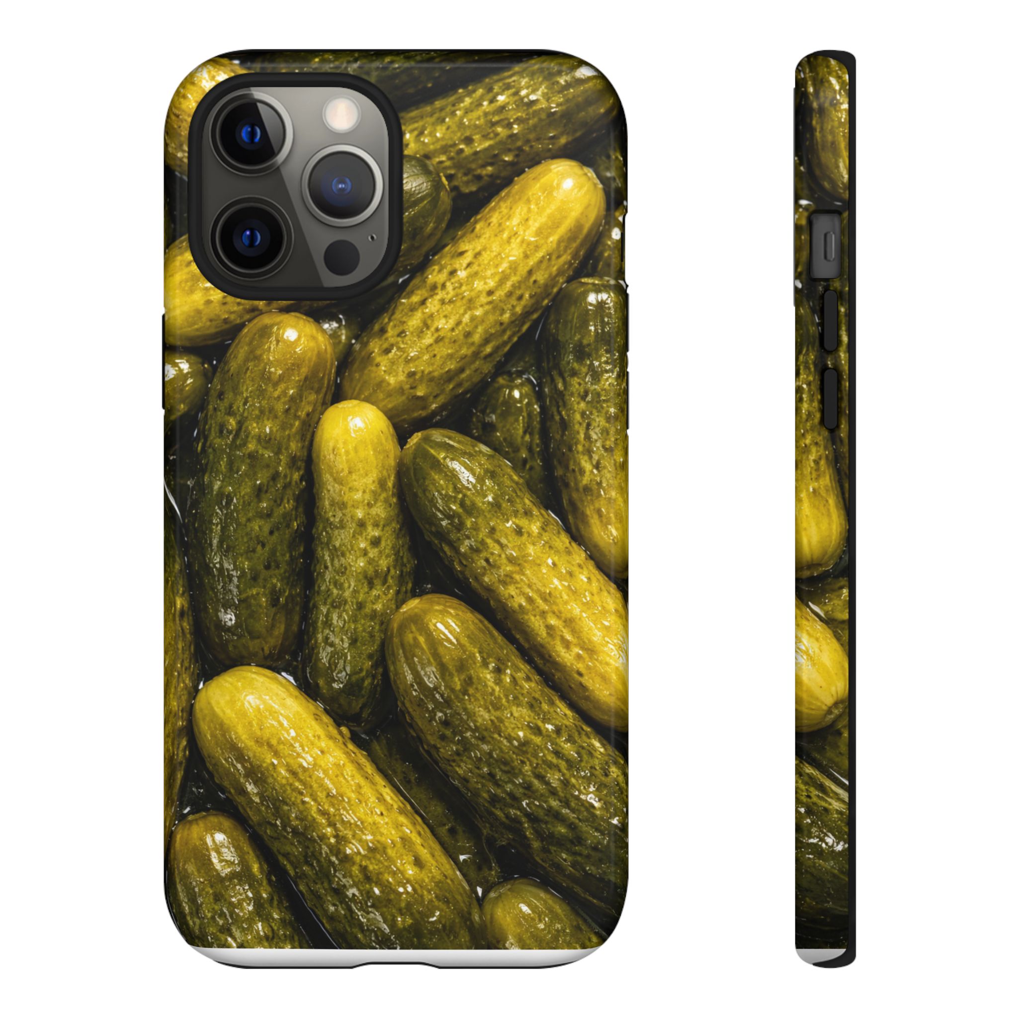 Pickle Pattern iPhone Case — Novelty Pickles Design Protective Case - Image 25