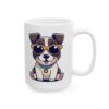 6329890850614589595_2048.jpeg Tiny Puppy with Sunglasses Dog Lover Mug – Cute Cartoon Puppy Coffee Mug – 11oz/15oz Ceramic Mug