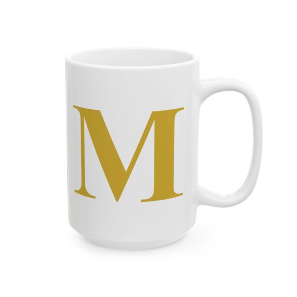 6334792239577789845_2048-1.jpeg Gold Letter M Monogram Mug – Gold Initial Alphabet Coffee Mug – 11oz/15oz Ceramic Mug