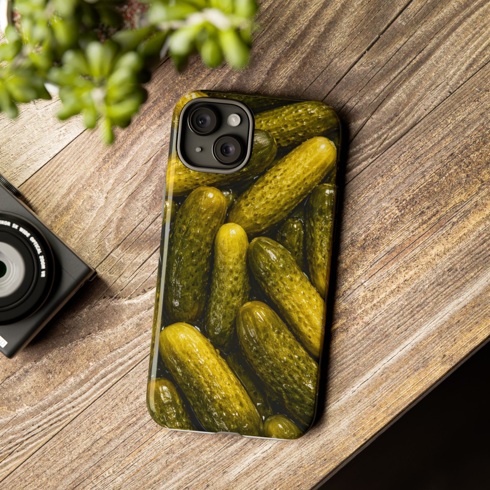 Pickle Pattern iPhone Case — Novelty Pickles Design Protective Case - Image 83