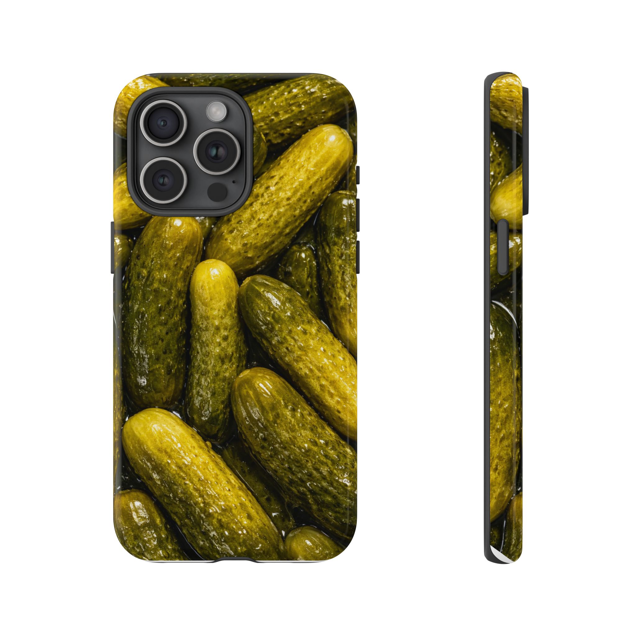 Pickle Pattern iPhone Case — Novelty Pickles Design Protective Case - Image 93
