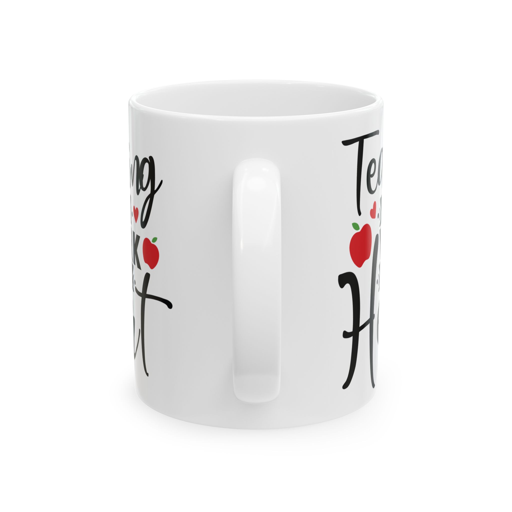 Teacher Appreciation Mug "Teacher Is A Work Of Heart" Ceramic Mug — Coffee Cup (11oz, 15oz) - Image 4