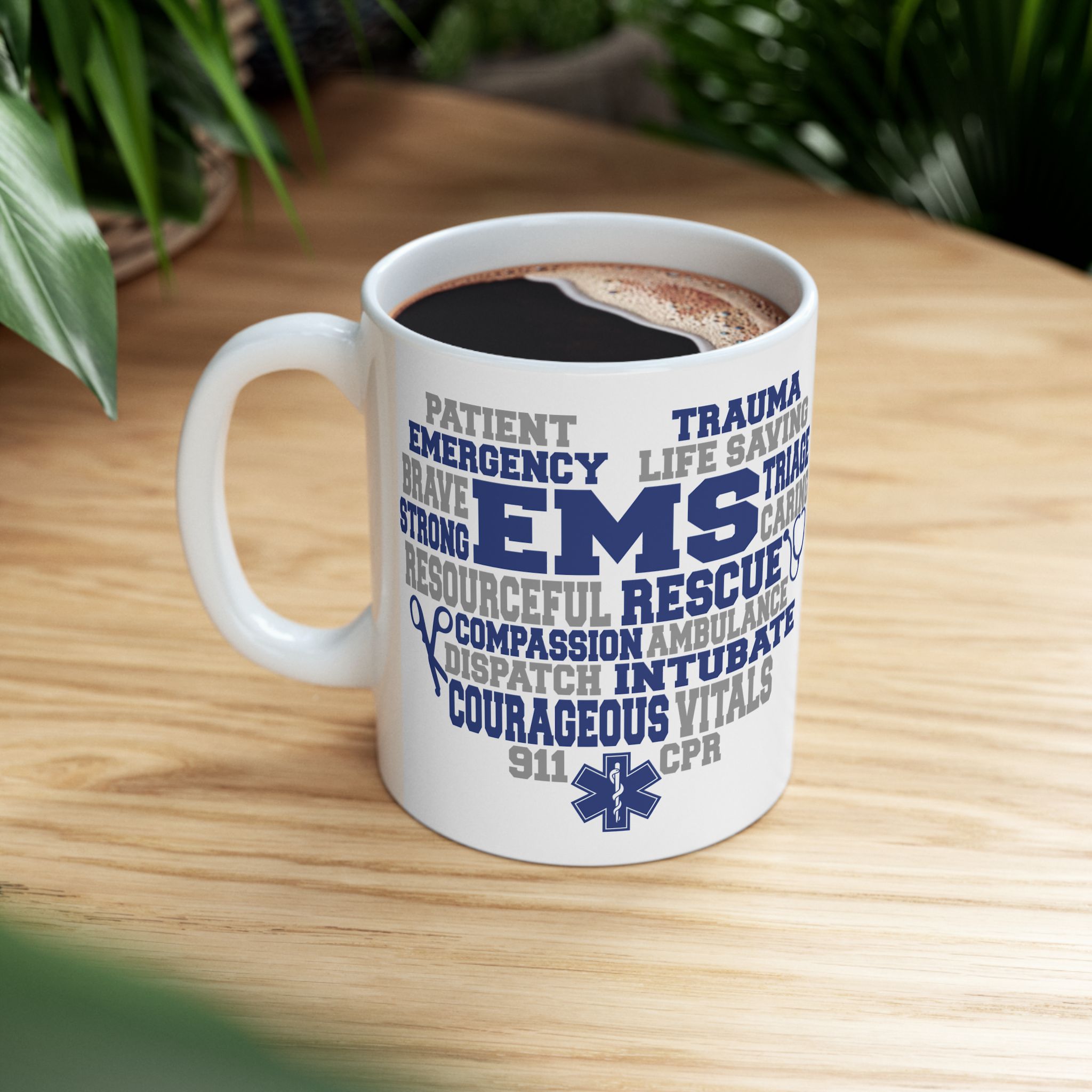 EMS (wordart) – Medical Coffee Mug – 11oz/15oz Ceramic Mug - Image 5