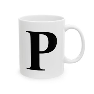6674250653950928473_2048.jpeg Letter P Monogram Mug – Initial Alphabet Coffee Mug – 11oz/15oz Ceramic Mug