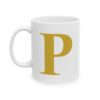 6758449704888522239_2048-1.jpeg Gold Letter P Monogram Mug – Gold Initial Alphabet Coffee Mug – 11oz/15oz Ceramic Mug