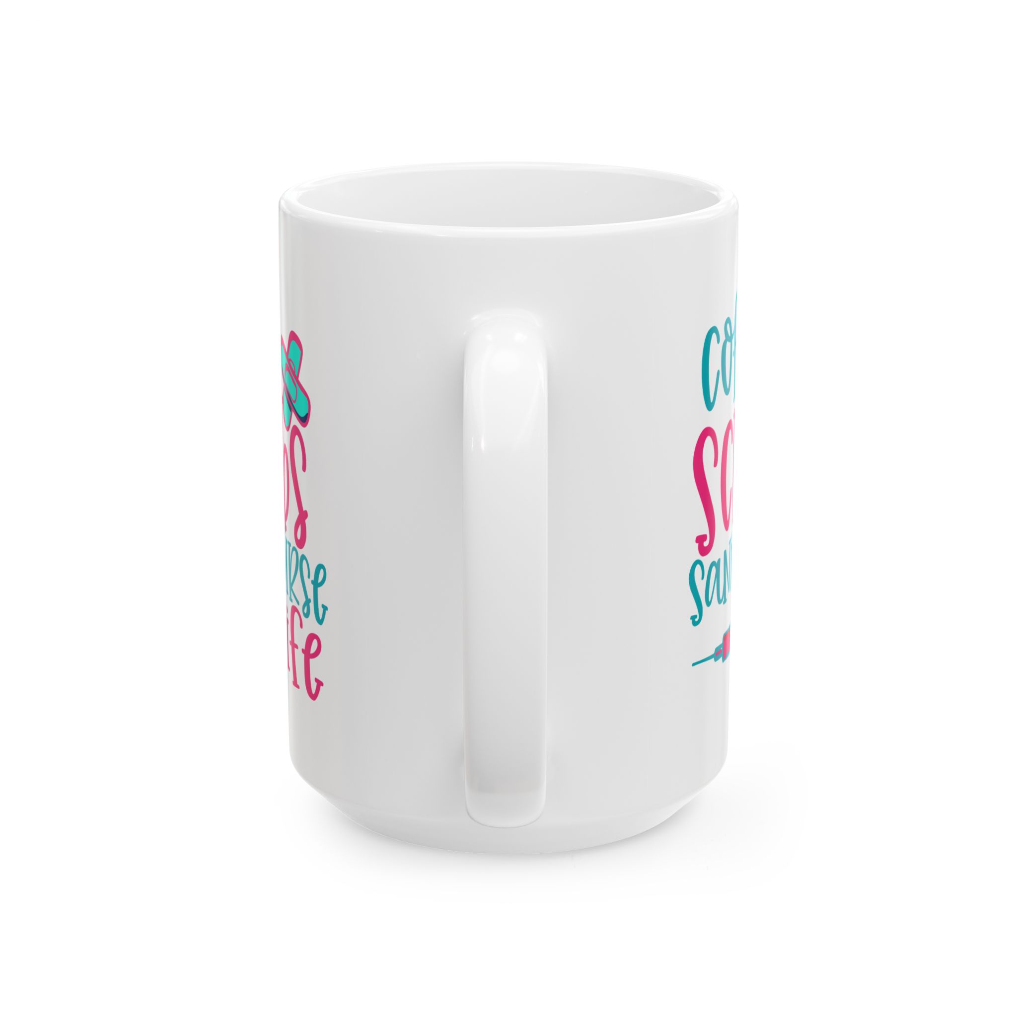 Coffee Scrubs Sanity Nurse Life – Medical Coffee Mug – 11oz/15oz Ceramic Mug - Image 9