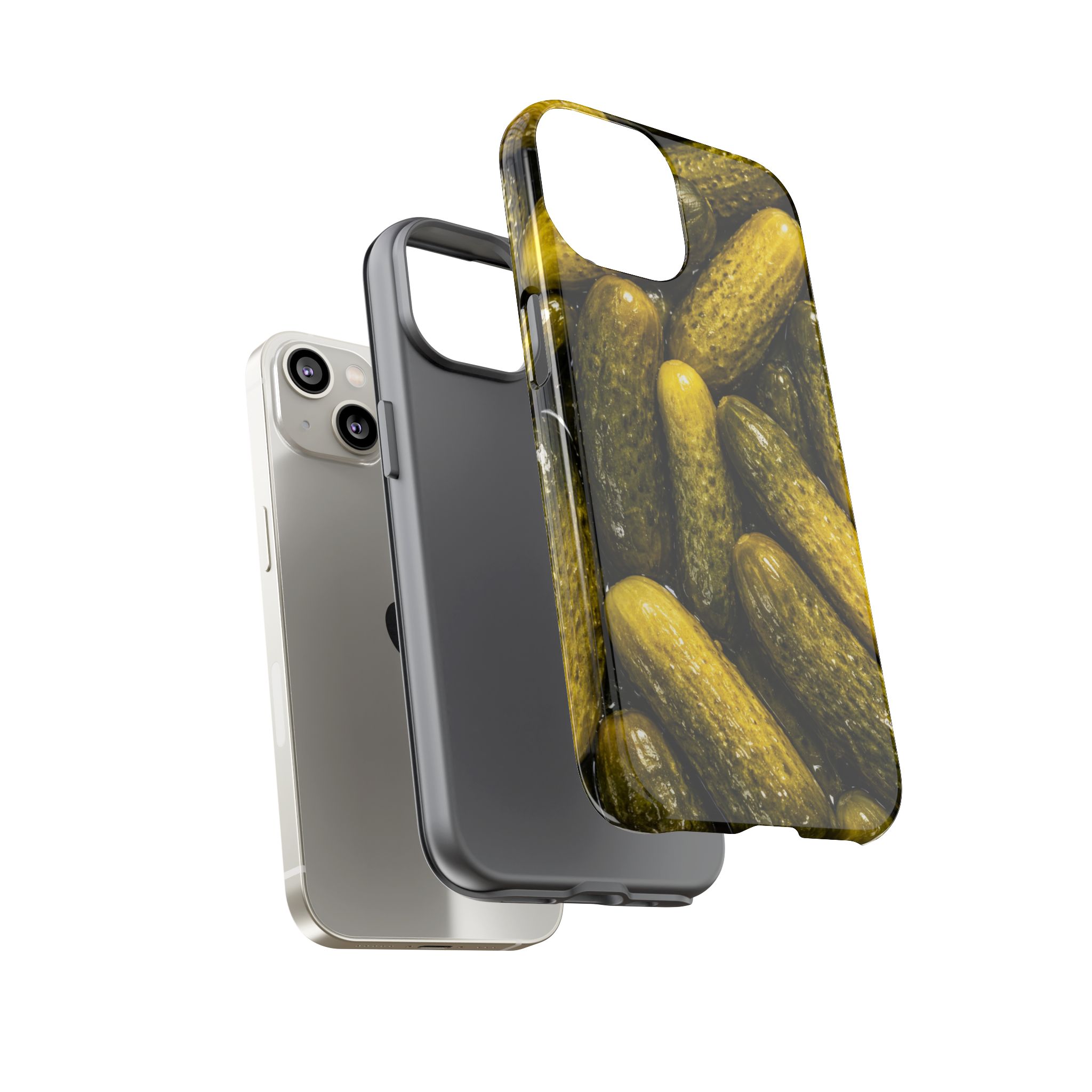 Pickle Pattern iPhone Case — Novelty Pickles Design Protective Case - Image 45