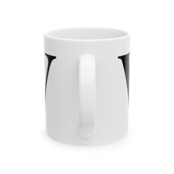 Letter V Monogram Mug – Initial Alphabet Coffee Mug – 11oz/15oz Ceramic Mug