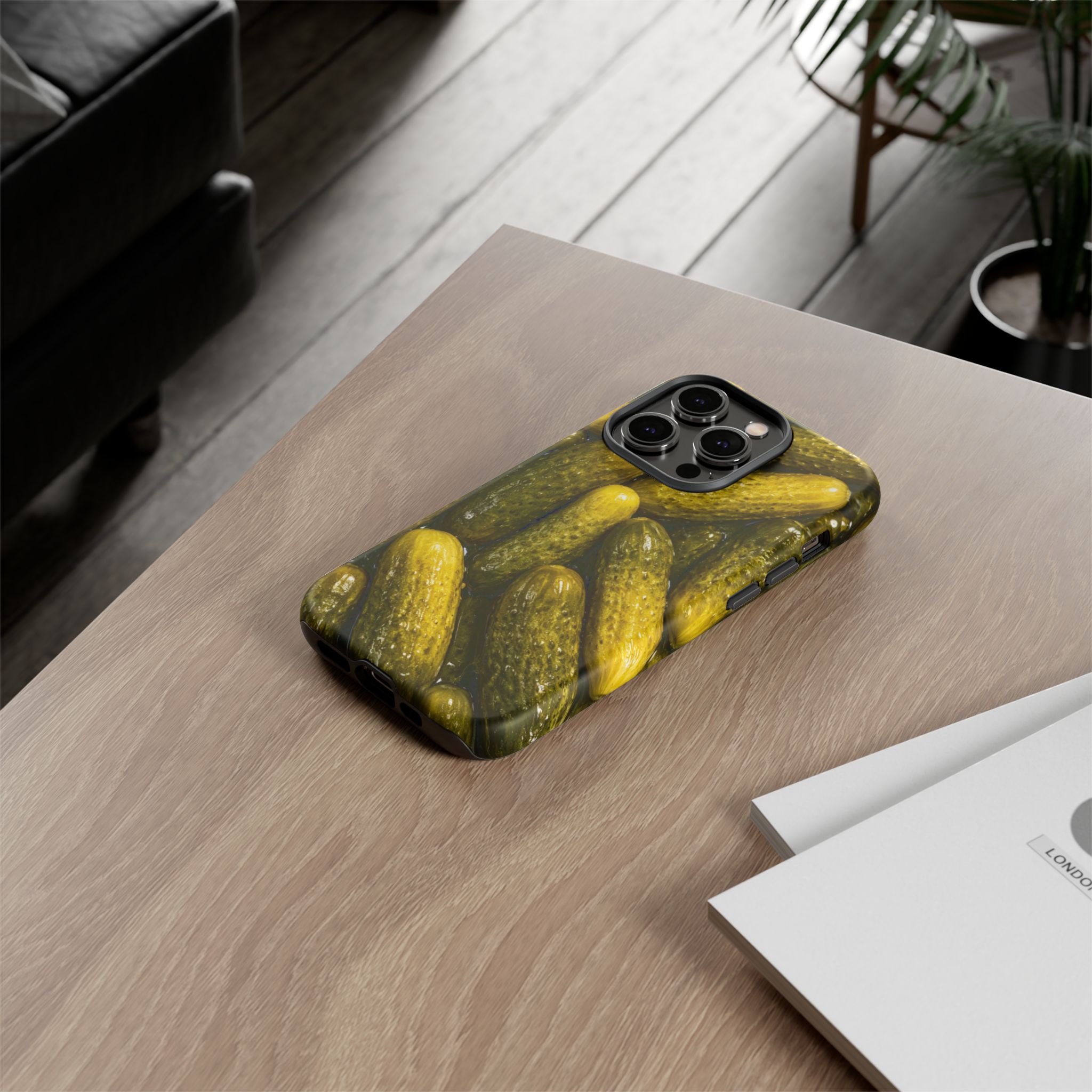 Pickle Pattern iPhone Case — Novelty Pickles Design Protective Case - Image 58