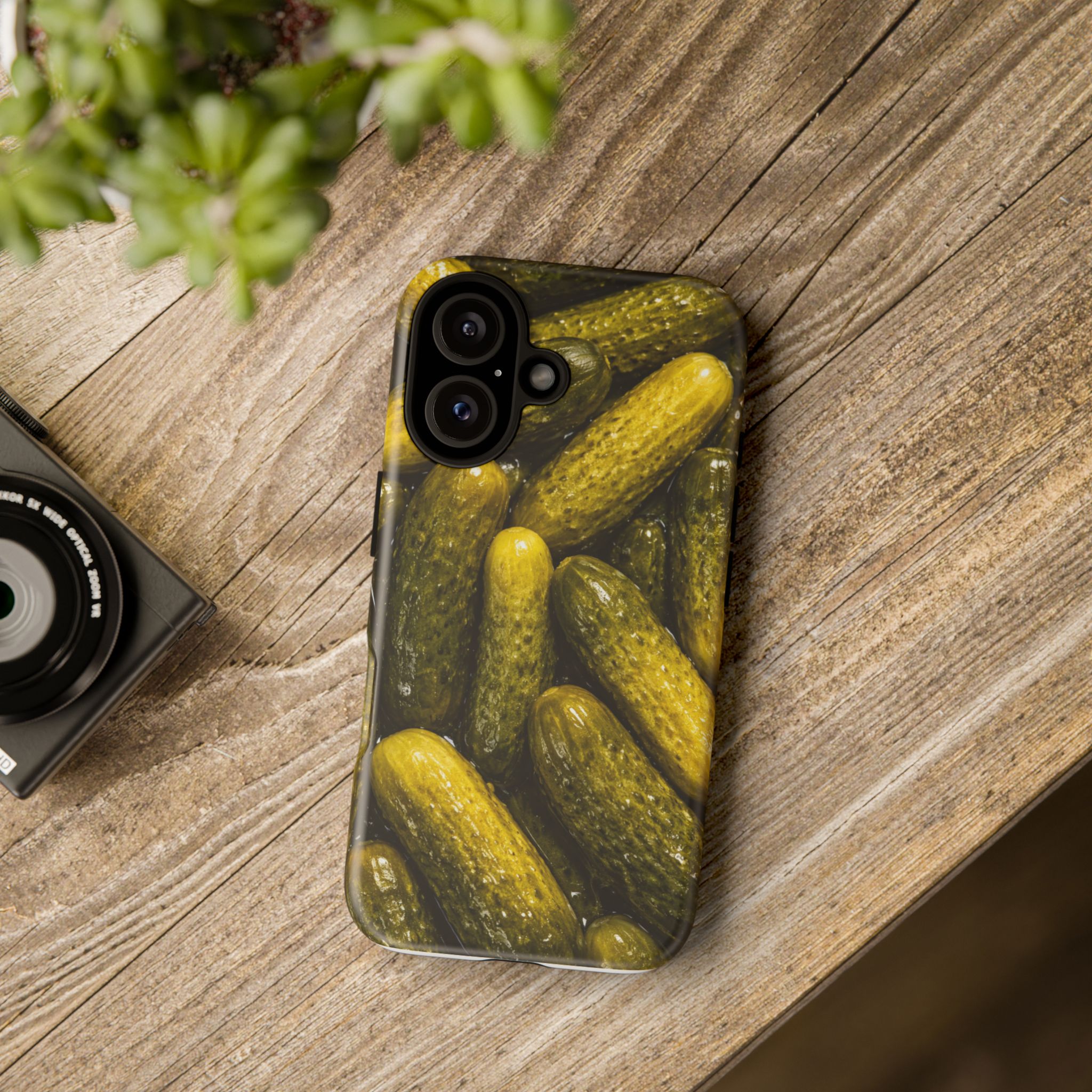 Pickle Pattern iPhone Case — Novelty Pickles Design Protective Case - Image 106
