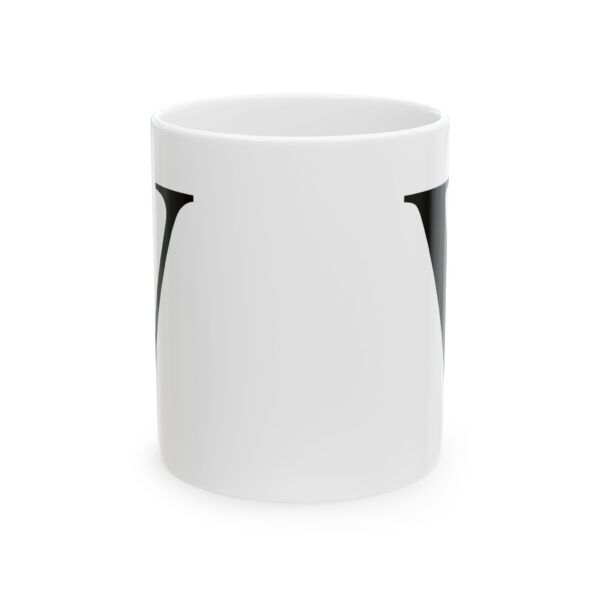 Letter V Monogram Mug – Initial Alphabet Coffee Mug – 11oz/15oz Ceramic Mug