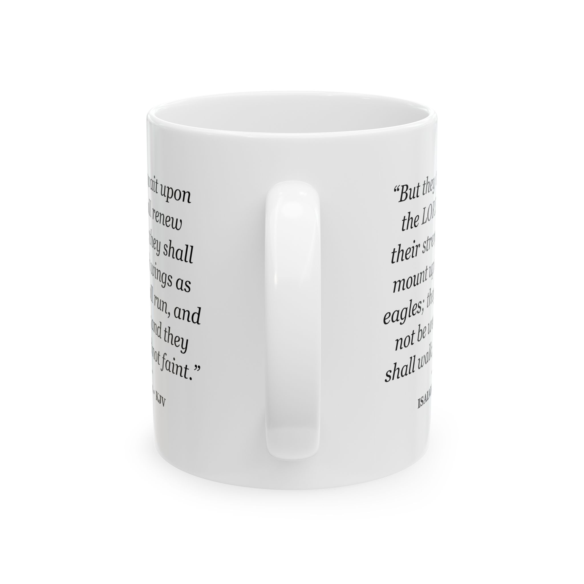 Isaiah 40:31 Bible Verse Mug – KJV Scripture Coffee Mug – 11oz/15oz Ceramic Mug - Image 3