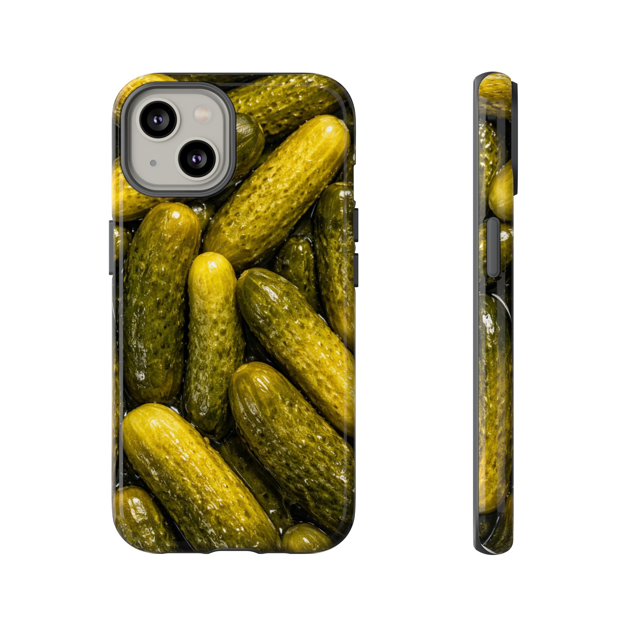 Pickle Pattern iPhone Case — Novelty Pickles Design Protective Case - Image 43