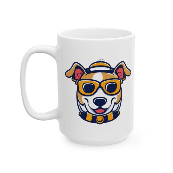 7290405324923582407_2048.jpeg Dog in Yellow Glasses Dog Lover Mug – Cute Cartoon Puppy Coffee Mug – 11oz/15oz Ceramic Mug