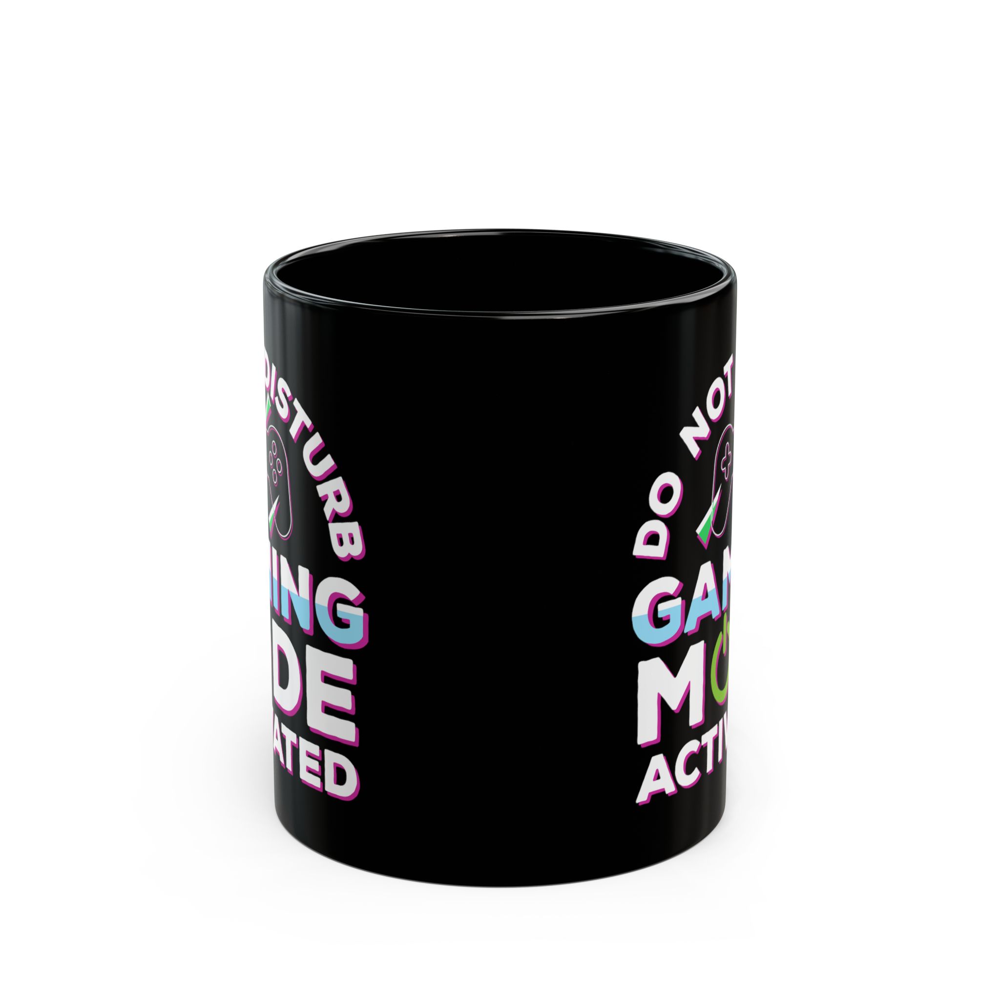 Do Not Disturb Gaming Mode Activated Black Mug – Gamer Coffee Mug – 11oz/15oz Ceramic Mug - Image 2