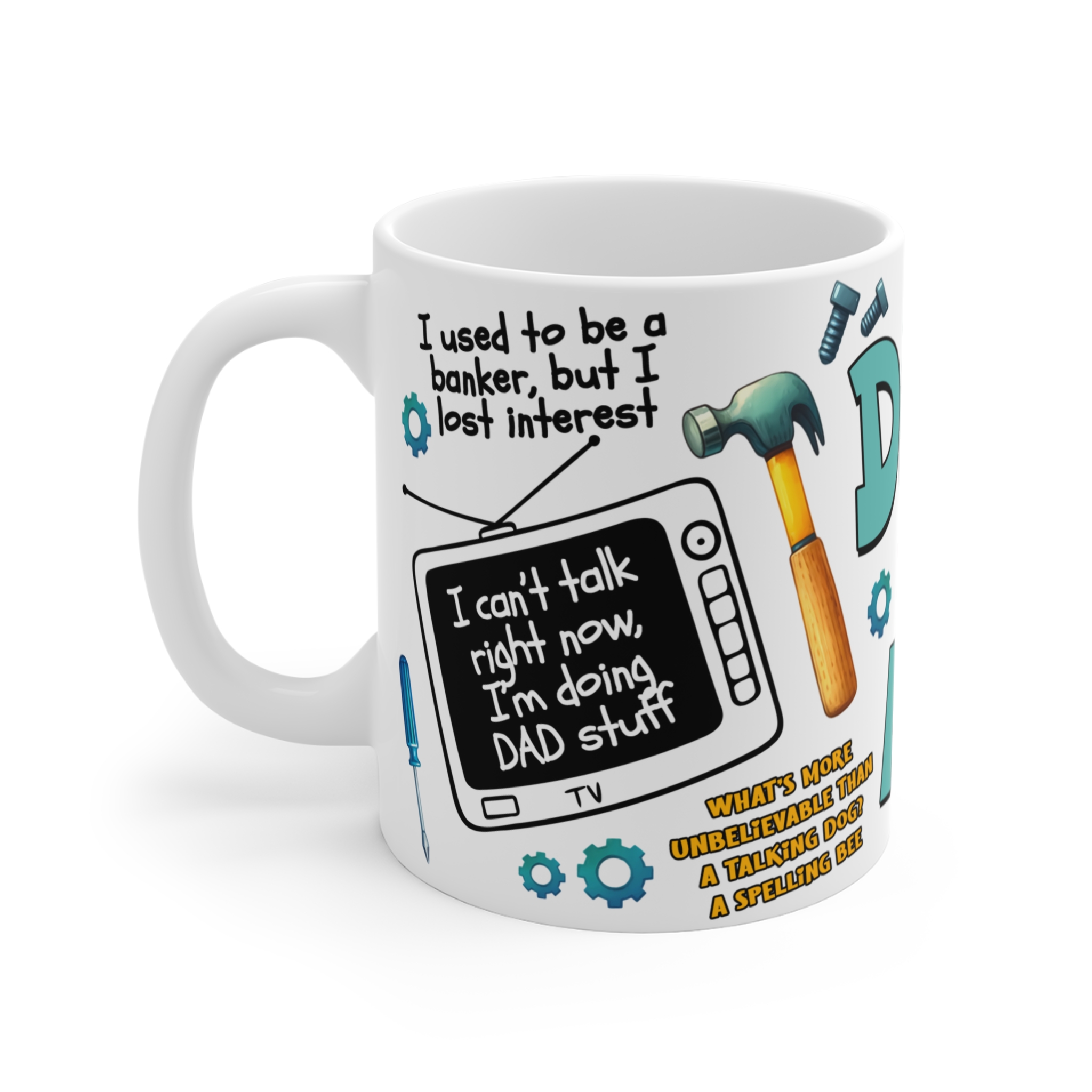 Funny Dad Mug – "I Can't Talk Right Now, I'm Doing Dad Stuff" 11oz Coffee Cup - Image 3