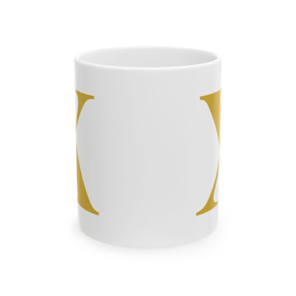 7343359245267012988_2048-1.jpeg Gold Letter X Monogram Mug – Gold Initial Alphabet Coffee Mug – 11oz/15oz Ceramic Mug
