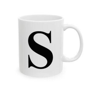 7348178066797678487_2048.jpeg Letter S Monogram Mug – Initial Alphabet Coffee Mug – 11oz/15oz Ceramic Mug