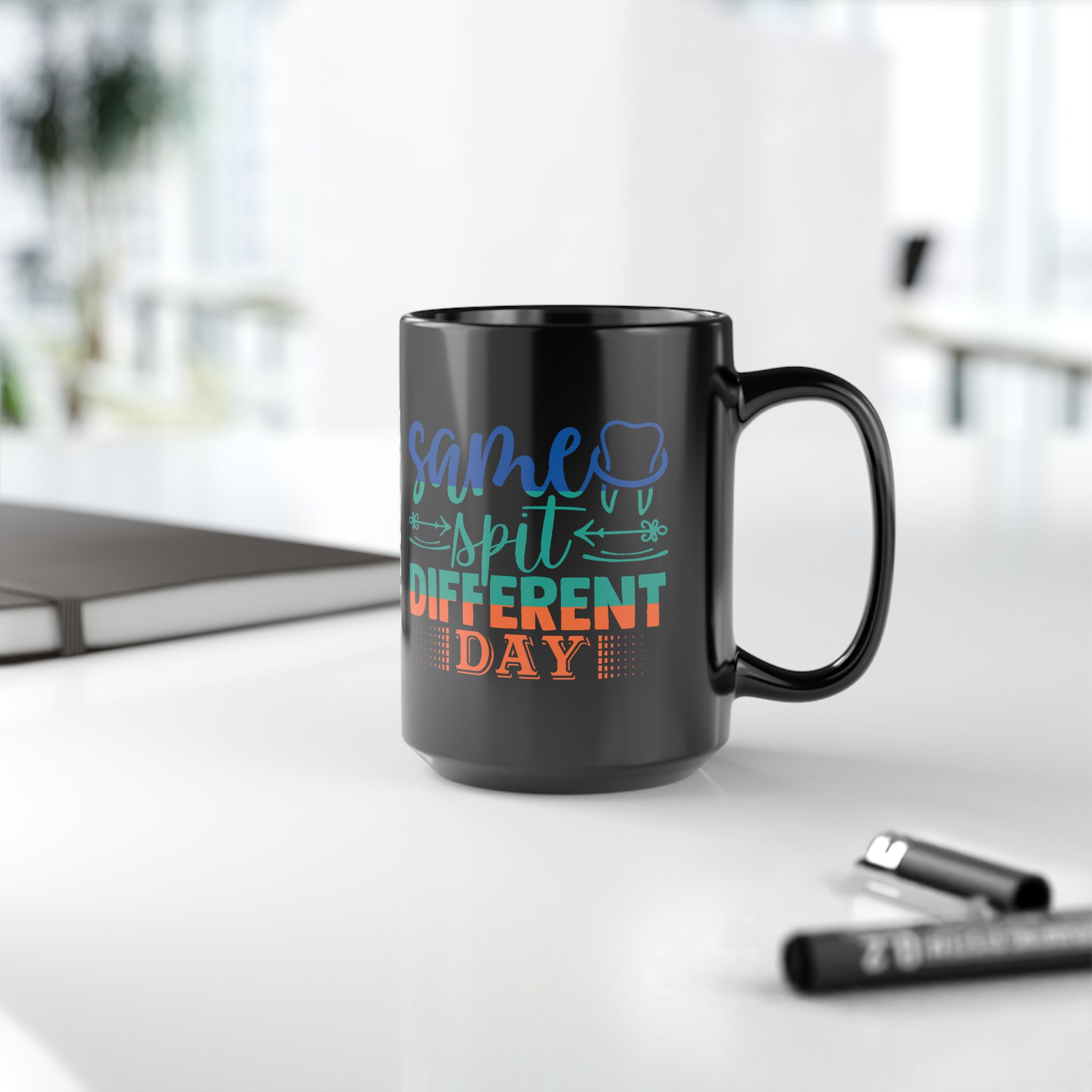 Dentist Mug - 'Same Spit Different Day' Personalized Coffee Mug (11oz/15oz) - Image 10