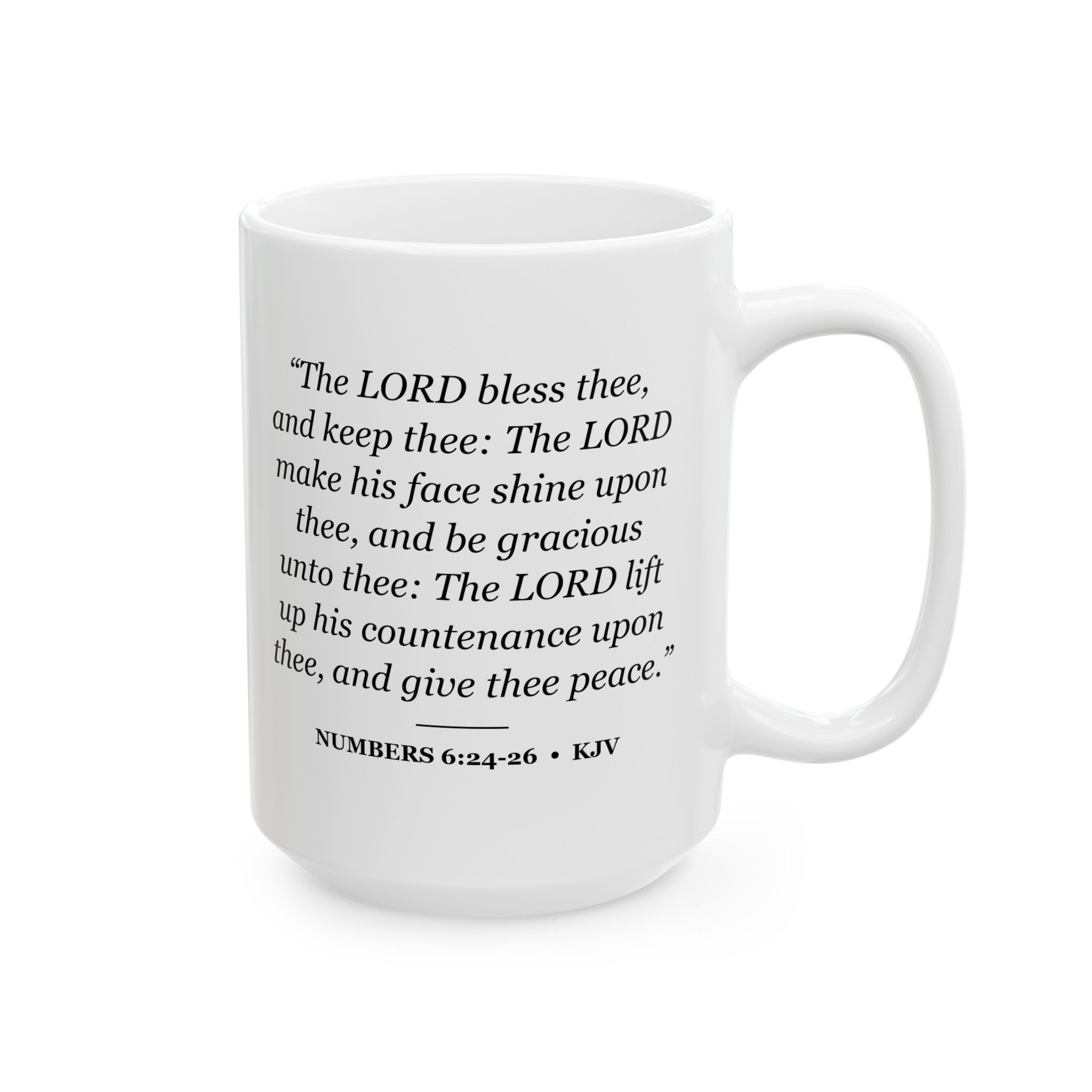 Numbers 6:24-26 Bible Verse Mug – KJV Scripture Coffee Mug – 11oz/15oz Ceramic Mug - Image 8