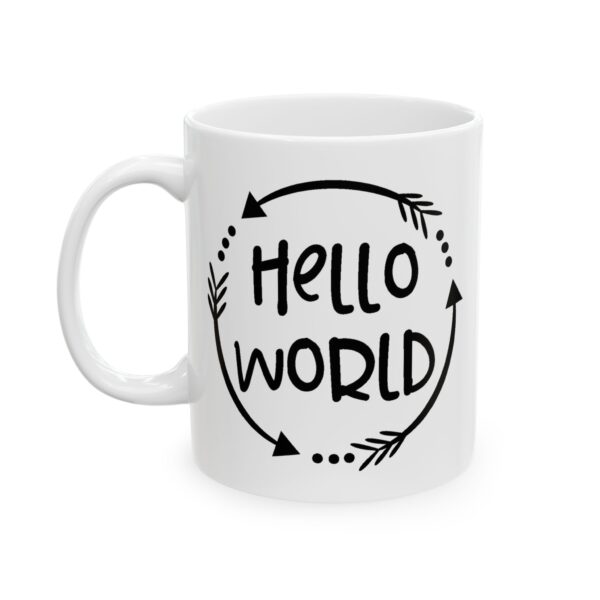 7500495806697608096_2048.jpeg Hello World Arrow Circle Mug – Funny Gift Coffee Mug – 11oz/15oz Ceramic Mug